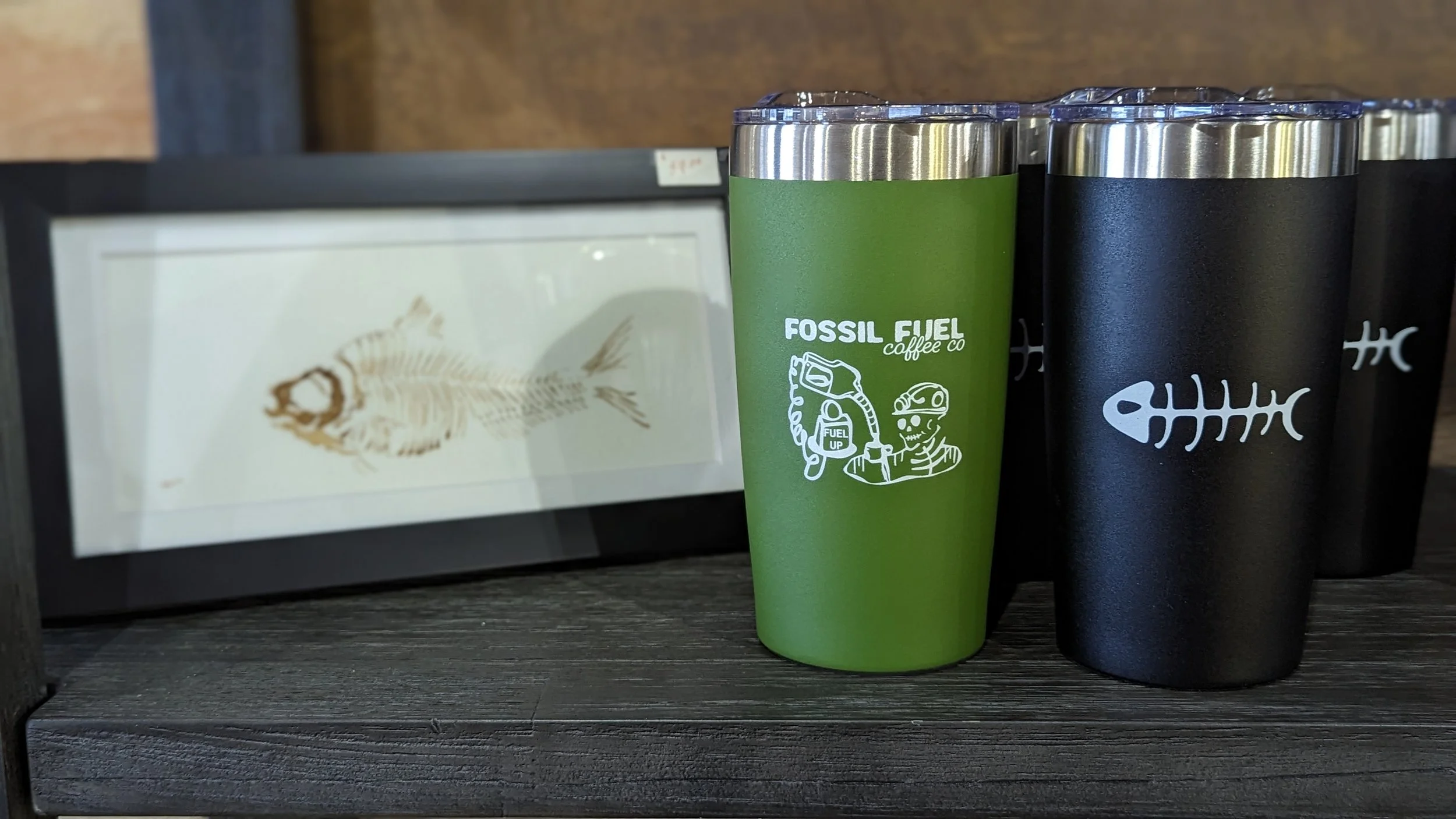 Art in coffee and signature tumblers