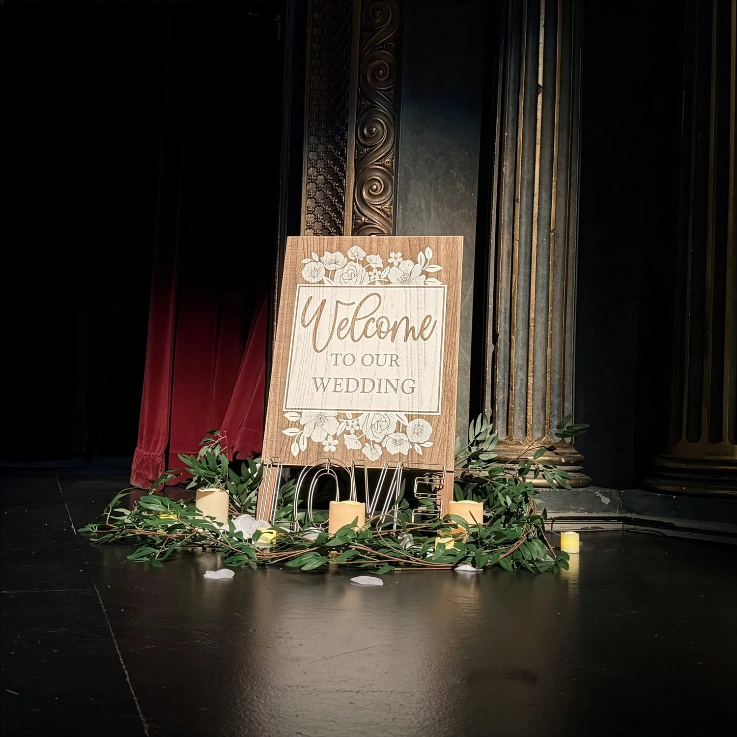 SWAE Meeting: Welcome to Our Wedding sign