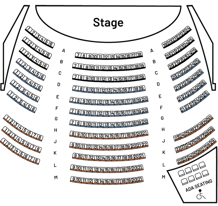 Seating Chart — Bing Crosby Theater 