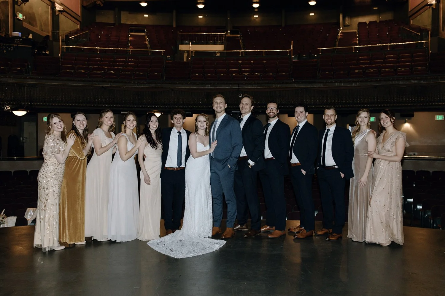 2023 Wedding Party on Stage