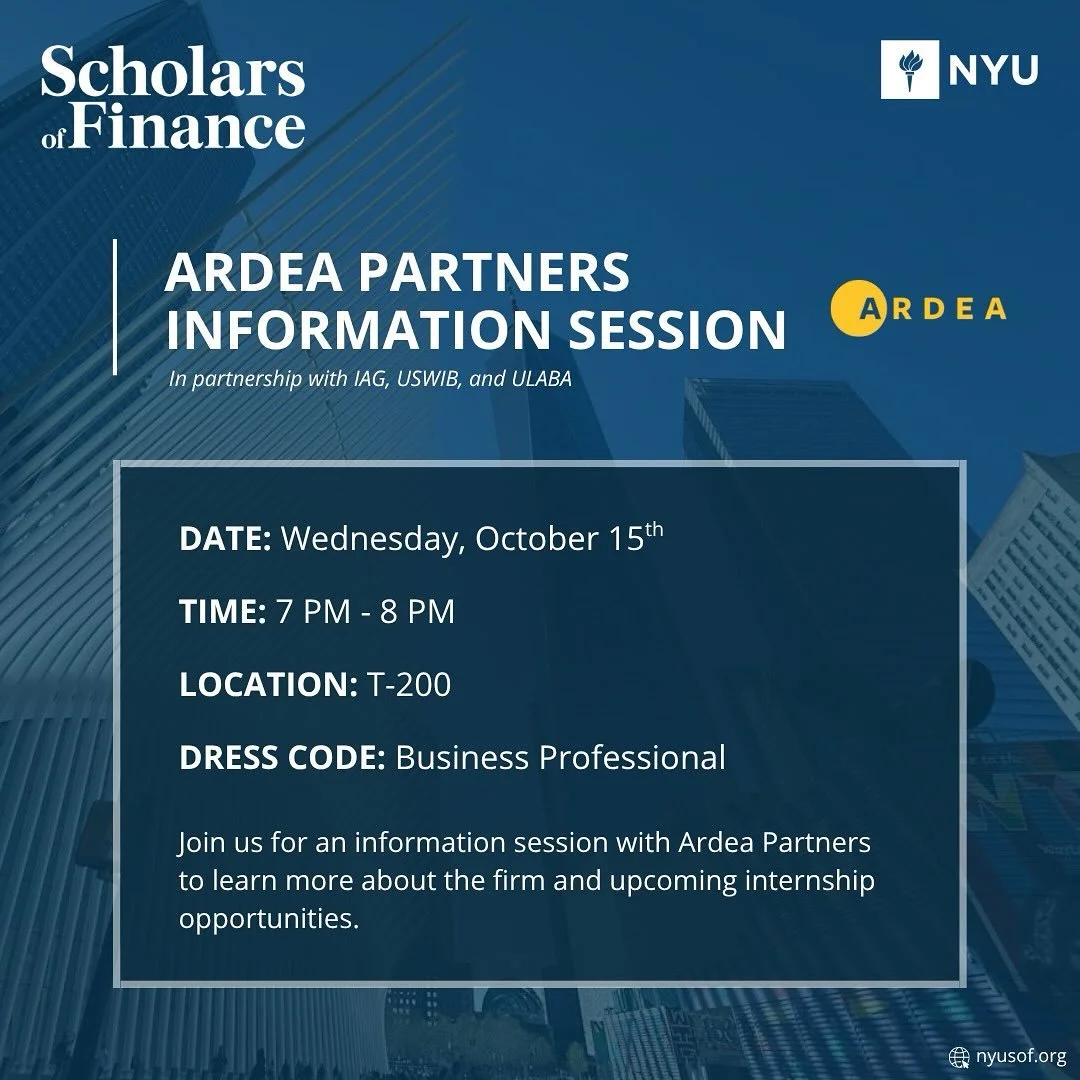 Join us alongside IAG, USWIB, and ULABA this Wednesday to learn more about Ardea Partners!