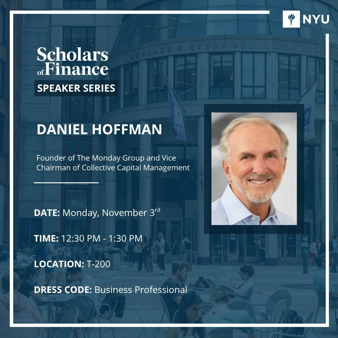 Join us on Monday to hear from Daniel Hoffman in T-200!