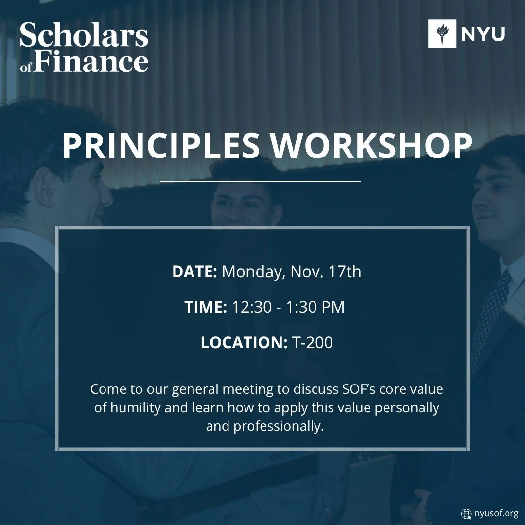 Join us for a Principles Workshop as we dive into one of SOF&rsquo;s core values &mdash; humility!