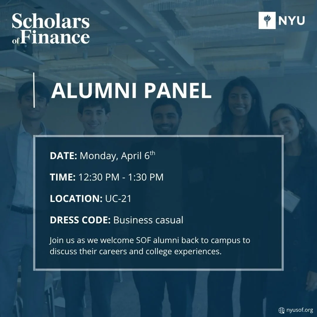 Join us next Monday during Common Hour in Room UC-21 as we welcome back some of our alumni! They&rsquo;ll be sharing their experiences across various industries and offering valuable insights.