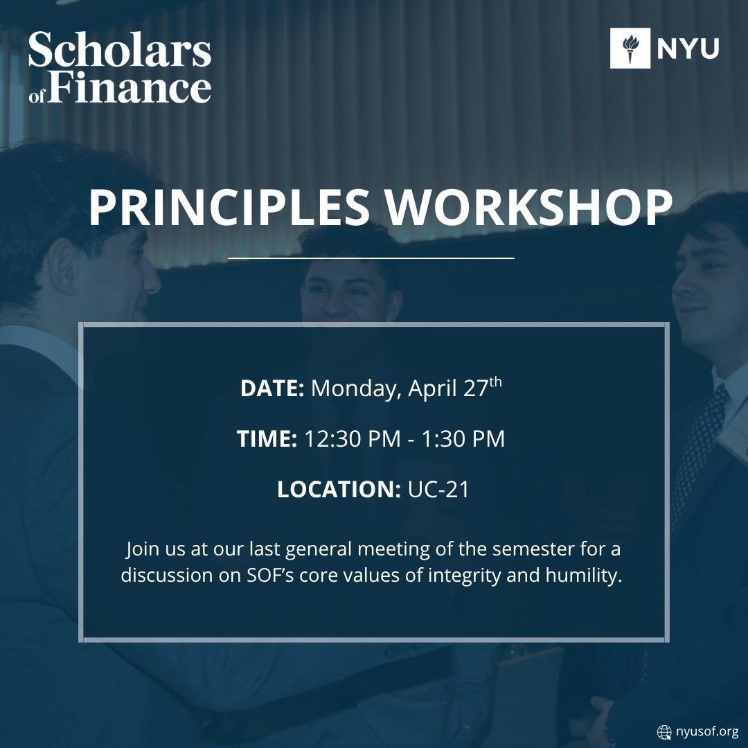 Join us tomorrow during common hour for our final GM of the semester, where we'll be discussing integrity and humility!