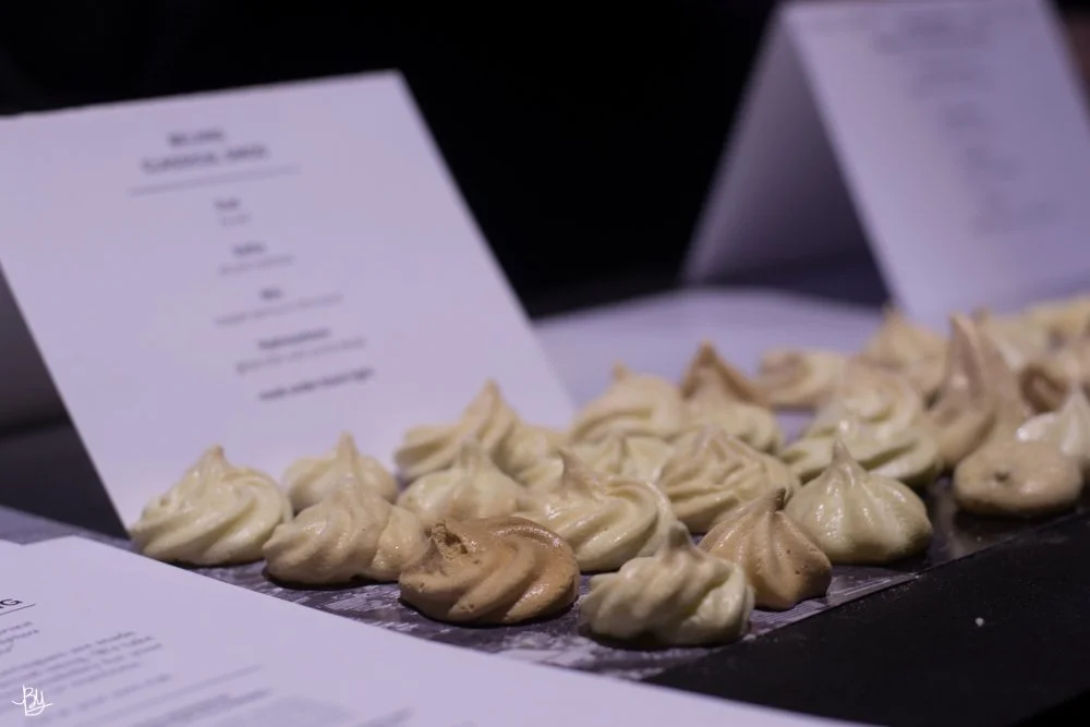 Final night of the festival–the theme was "air," so meringues were made using New York City air as a statement on air quality improvement efforts.