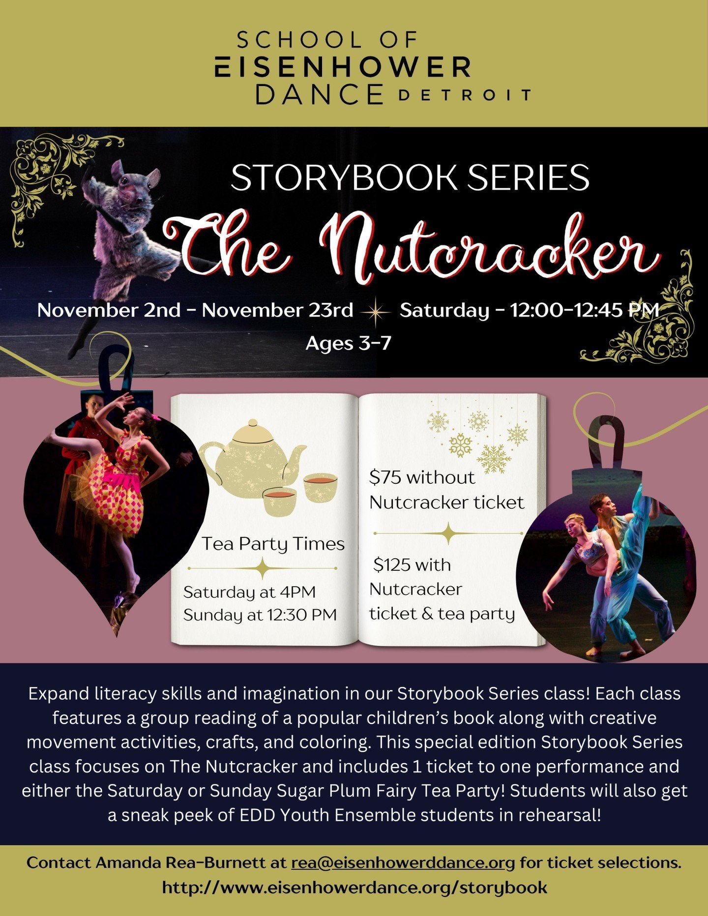 Want to introduce your child to the magic of &quot;The Nutcracker&quot; ahead of the performances? Children ages 3-7 can participate in our upcoming Storybook Series, which encourages literacy and imagination with a weekly group reading of the Nutcra