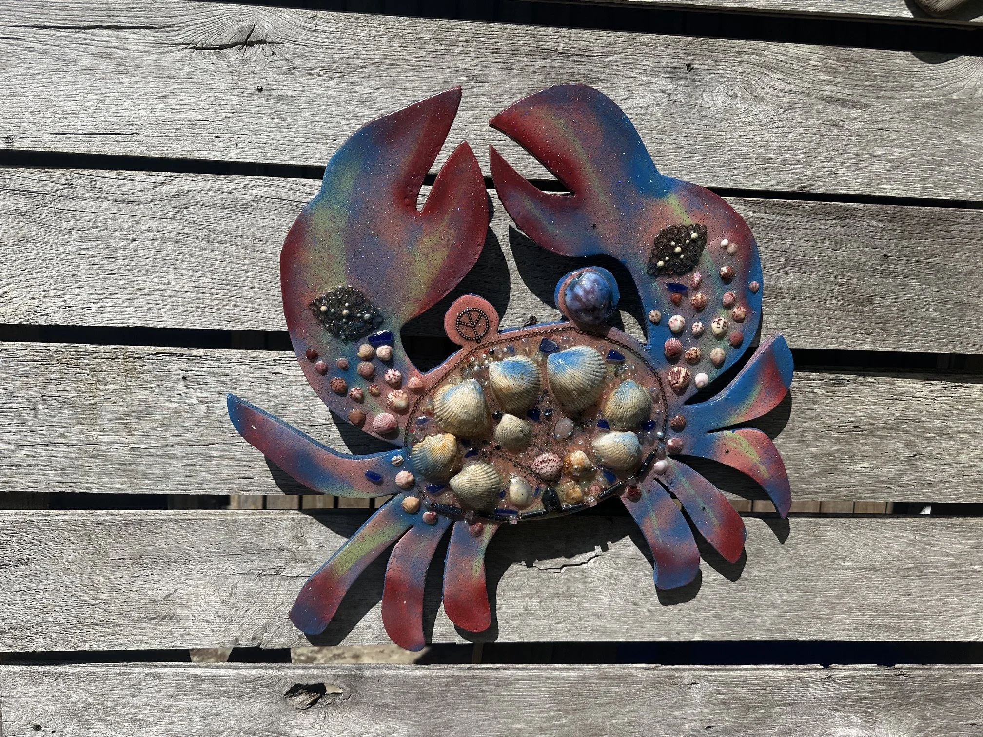 Peace Eye Crab glows
24" x 23"  $350