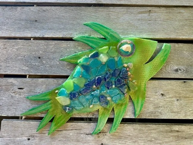 Sea Glass Glow Fish
27" x 19"   $150.