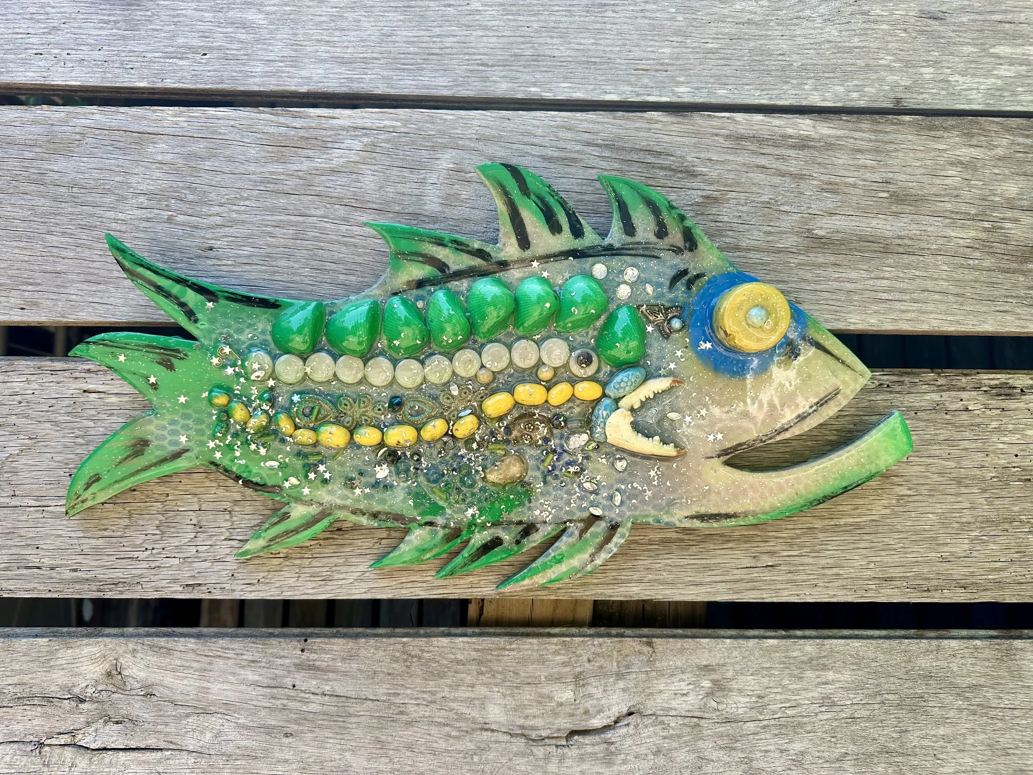 Green glow crab gill 
22" X 11" $175