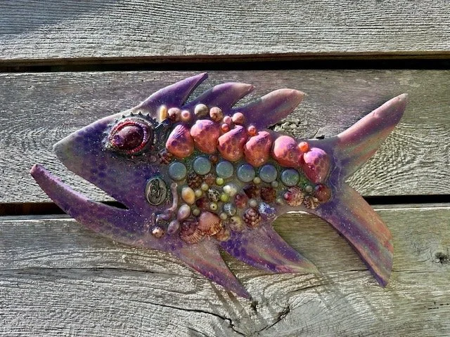 Mermaid gill fish glows
16" x 9"   $80