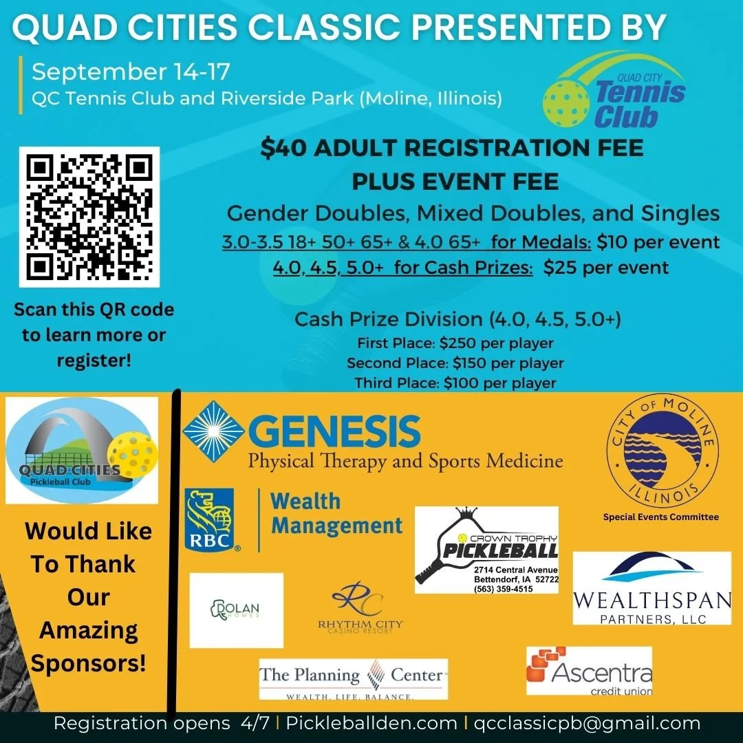 Quad Cities Classic Tournament — Quad Cities Pickleball Club