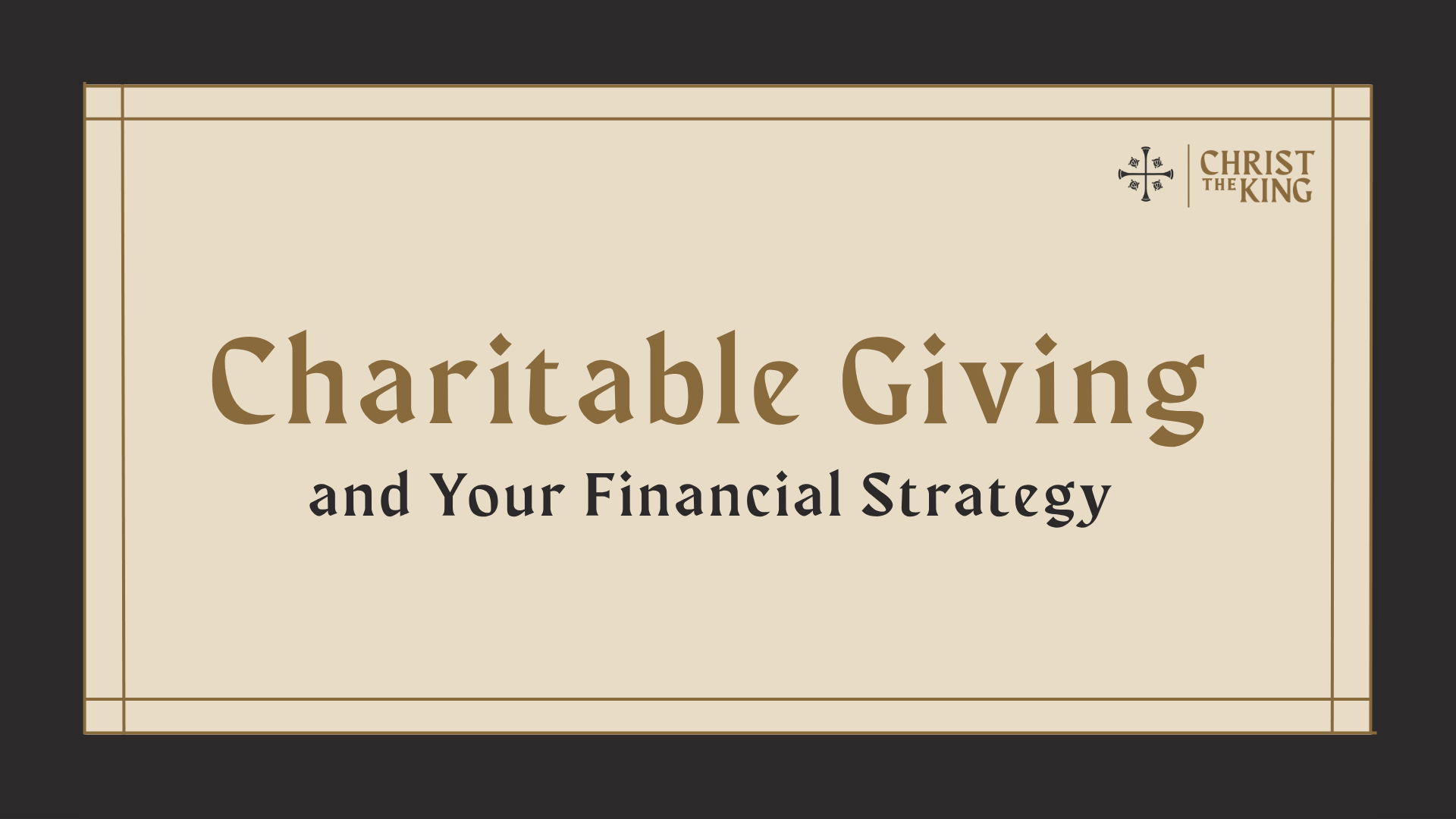 Charitable Giving Seminar