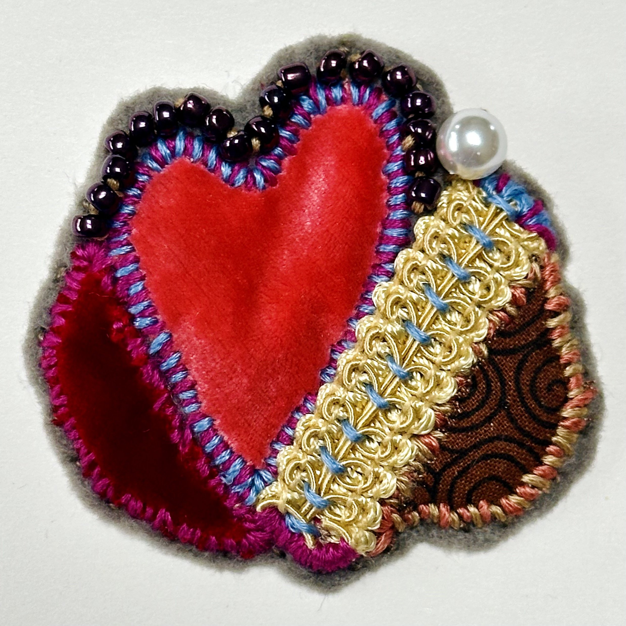 Mommy Love (2024) embroidery thread, trim, and bead on fabric and felt 0" x 0" not available