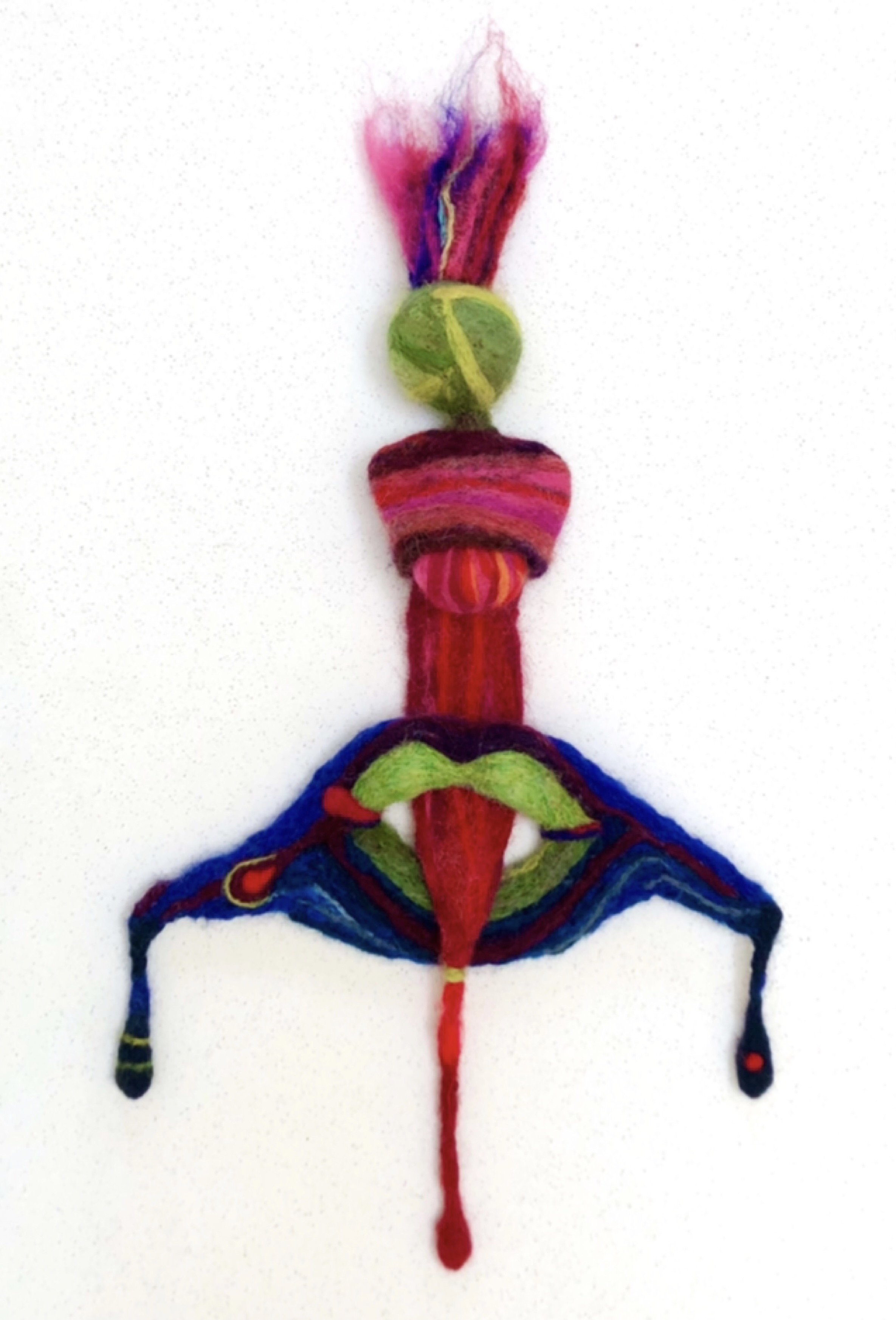 Women's RAGE!!! (2022) felted wool 14" x 8.5" x 1.5" $350