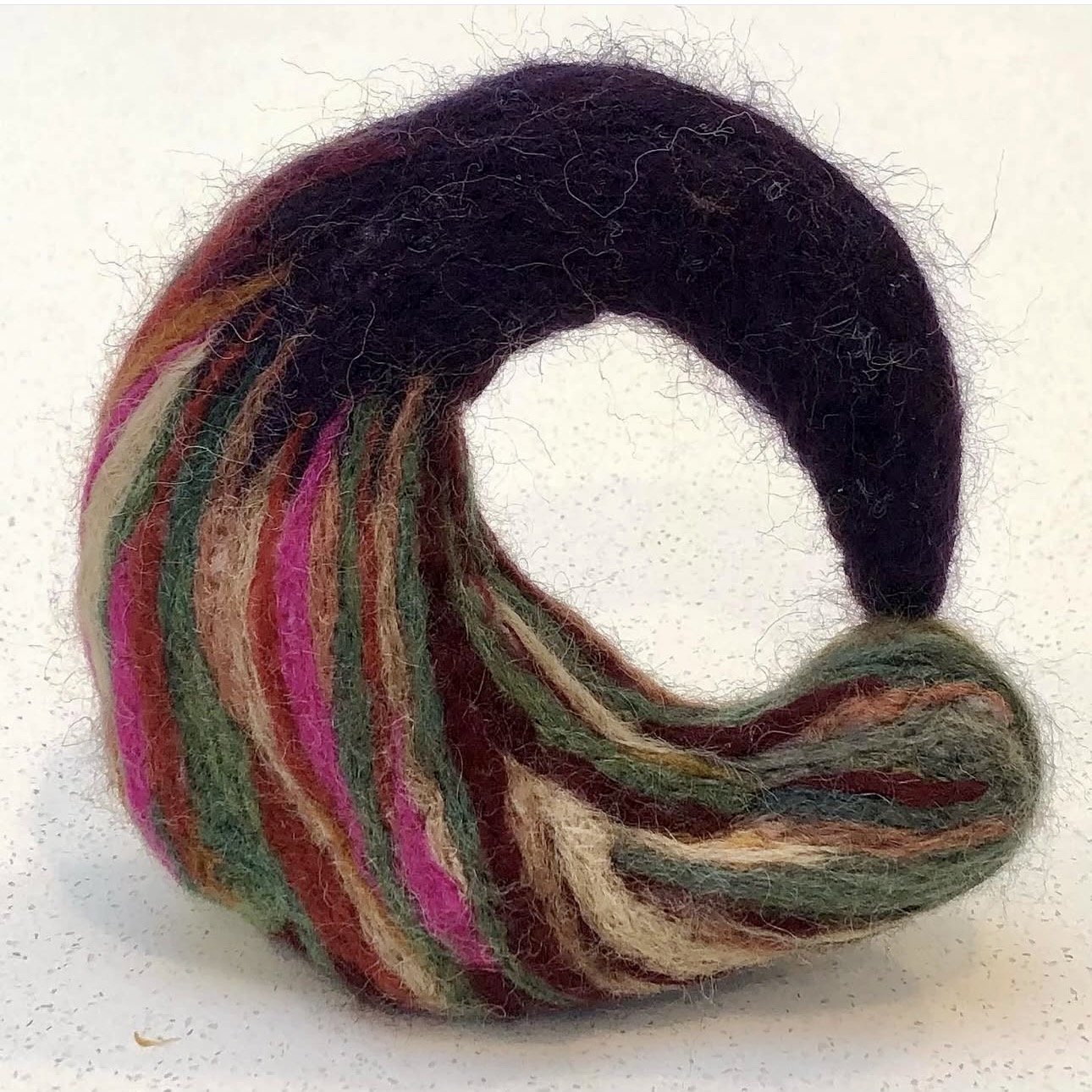 Curl (2022) felted wool 4.5" x 4.5" x 2" $200