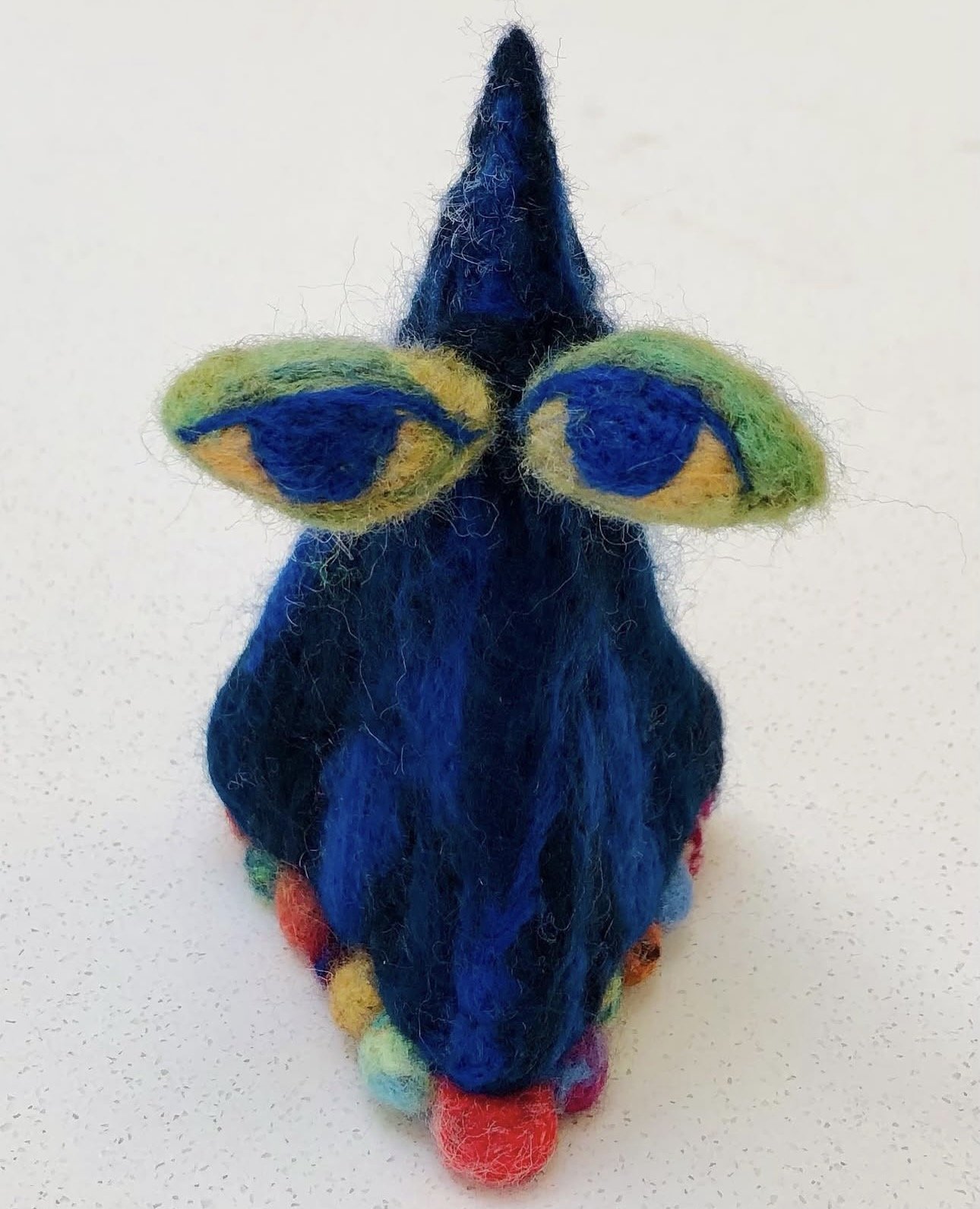 Quiet Watching (Taking Notes) (2022) felted wool 5.5"" x 3" x 3" $200
