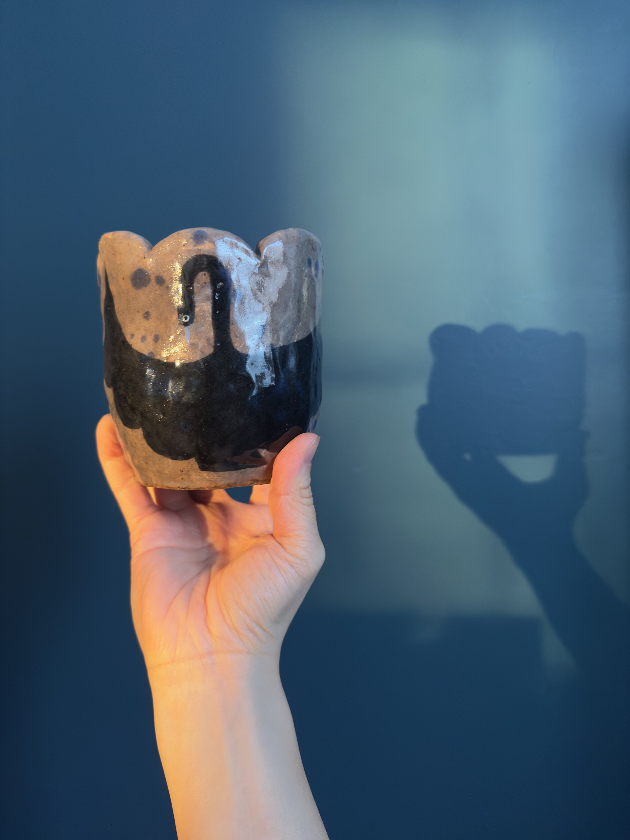 black swan vase
