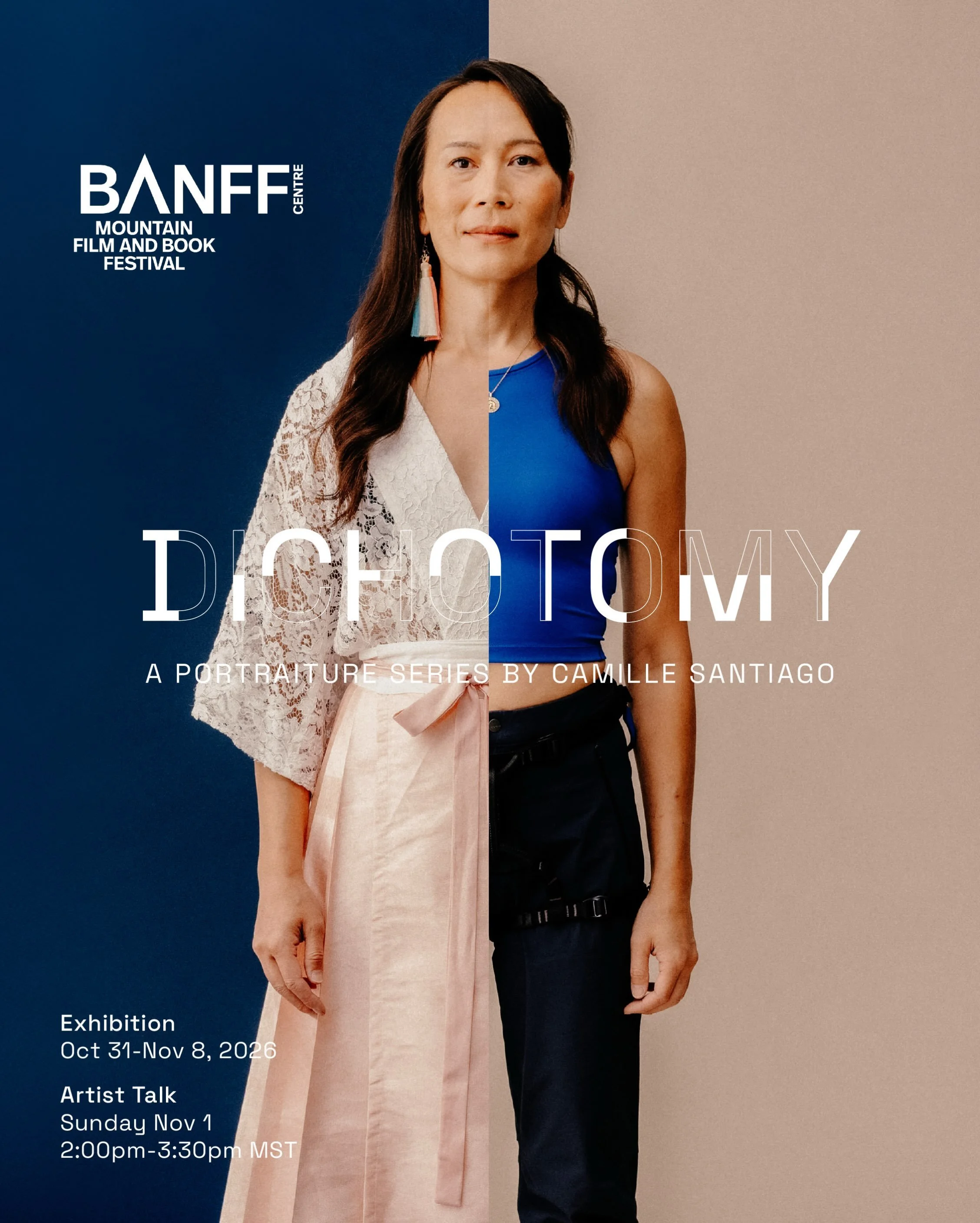 ONE WEEK TO GO &mdash; @banffmountainfestival kicks off next week, and I&rsquo;m so excited for DICHOTOMY to be exhibited at the festival, outside the walls of the Laszlo Funtek Building. I look forward to connecting with new and old faces, and celeb