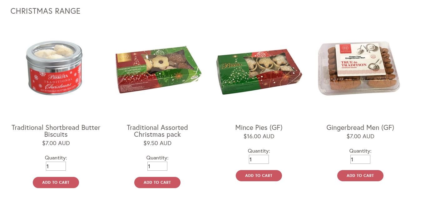 Christmas product range example