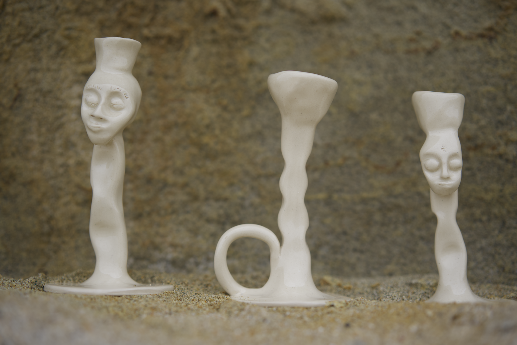 stoneware, clear glaze, 4x1.5 in