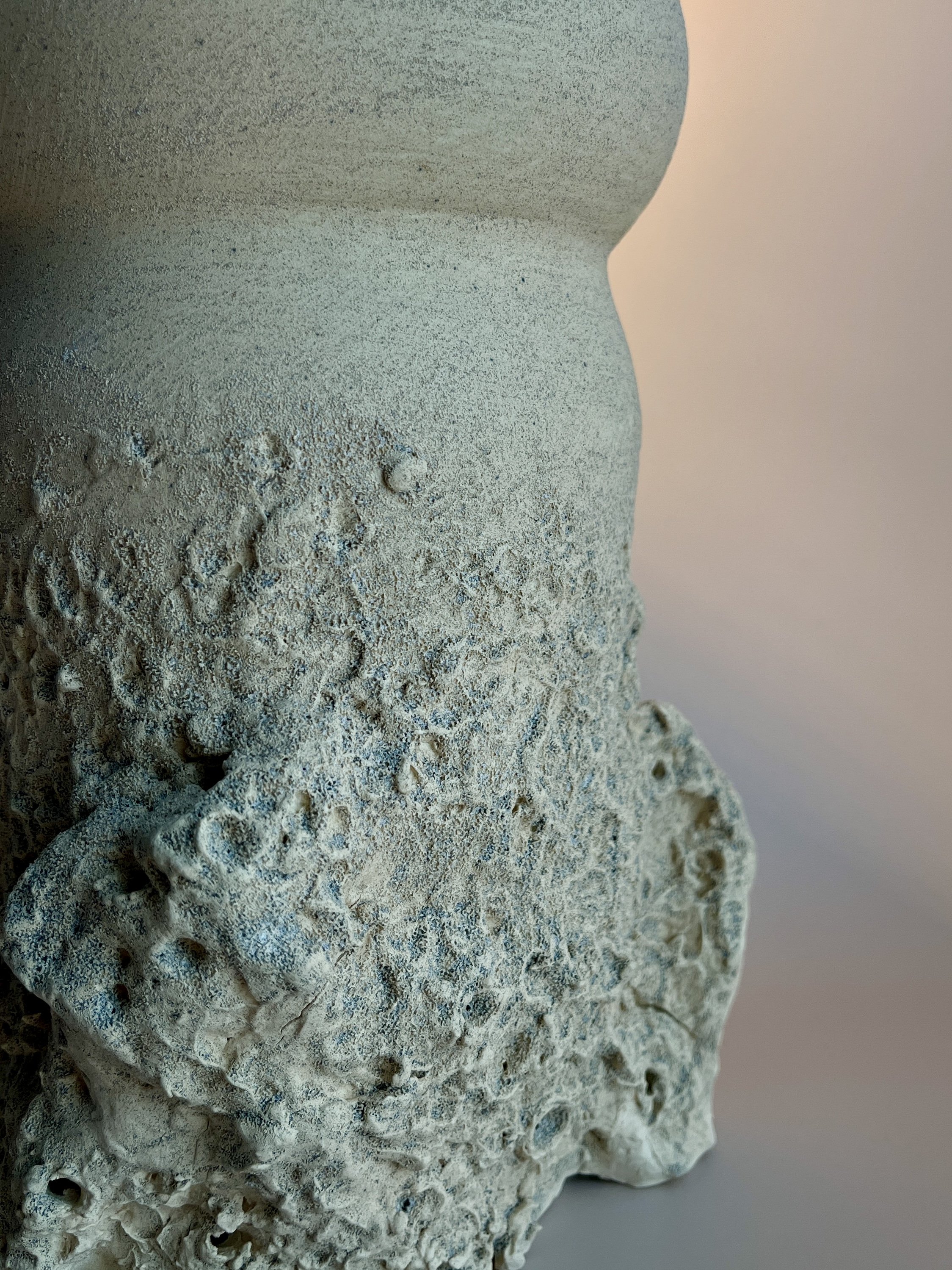 stoneware, slip and matte glaze, 12x6x6