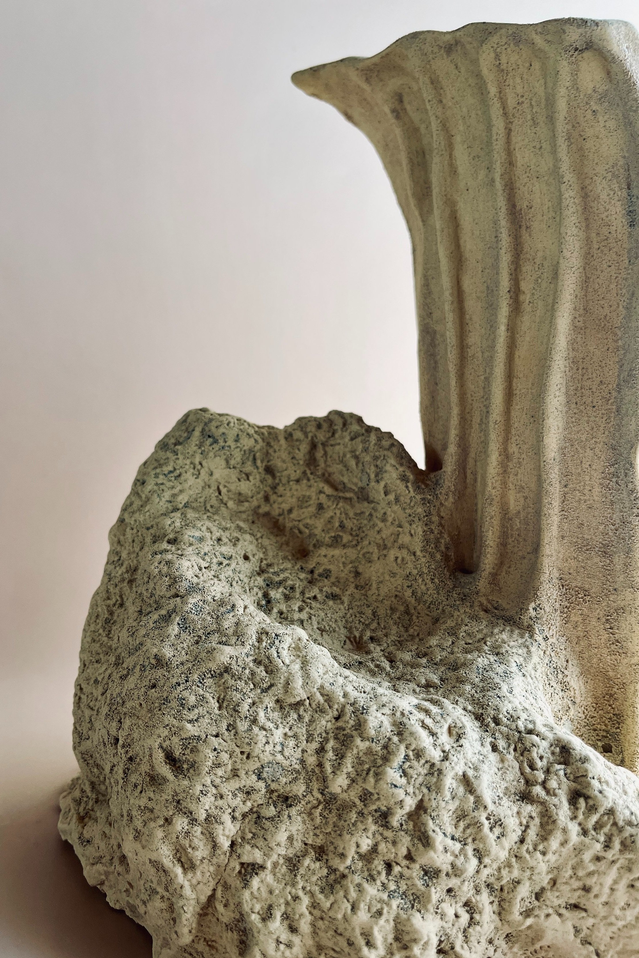 stoneware, textured glaze, 14x8x12 in.