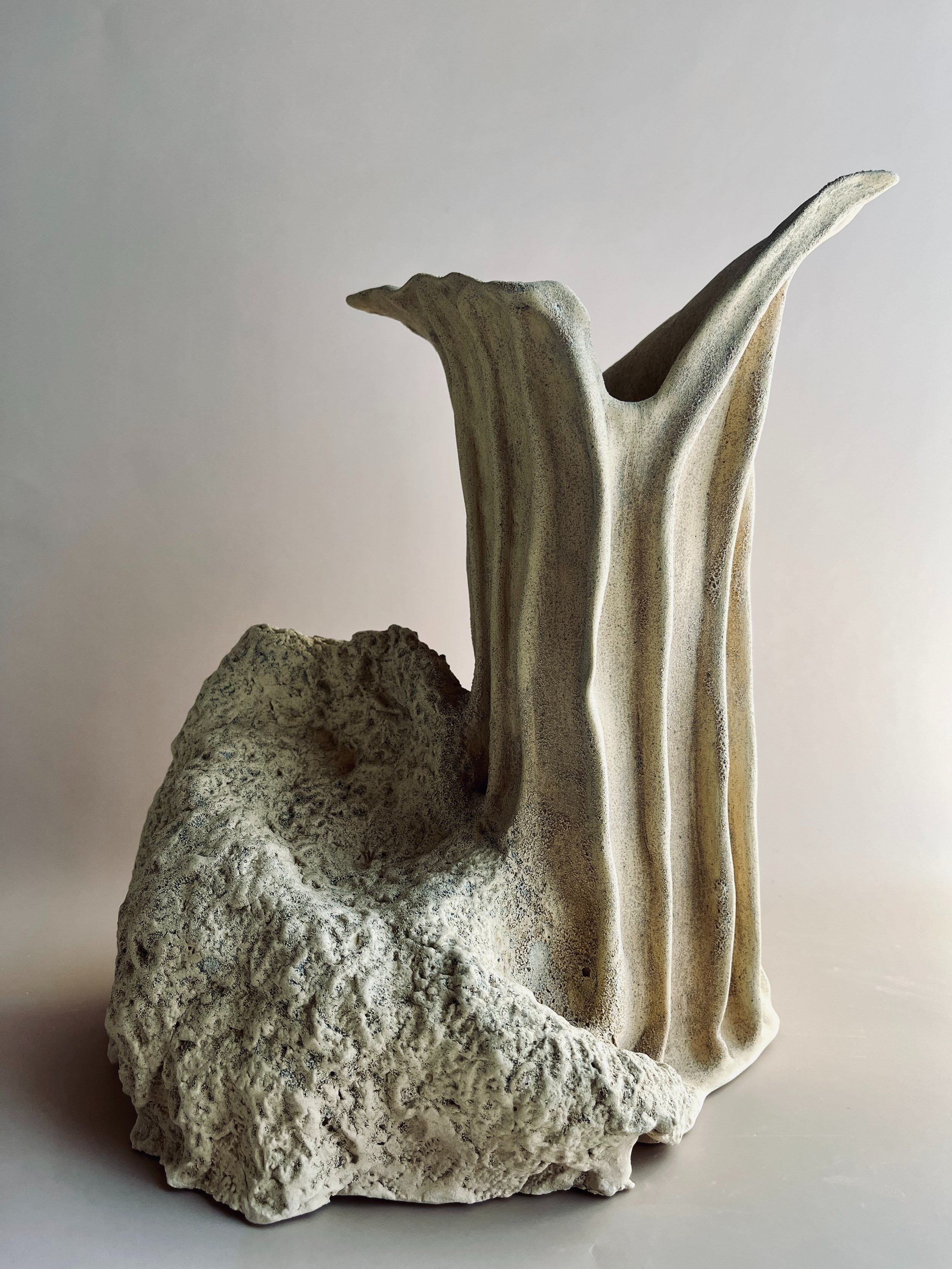 stoneware, textured glaze, 14x8x12 in.