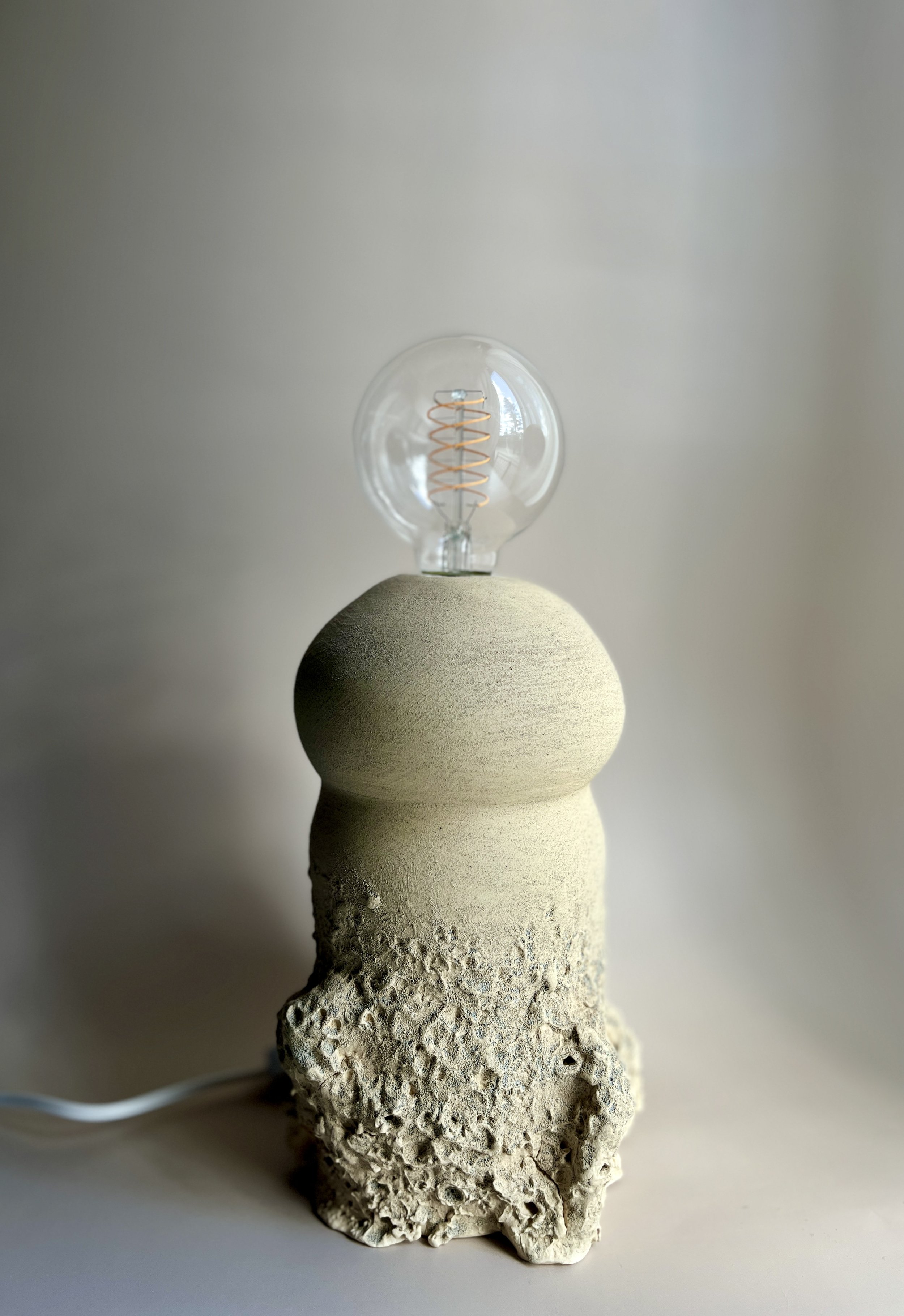 stoneware, slip and matte glaze, 12x6x6