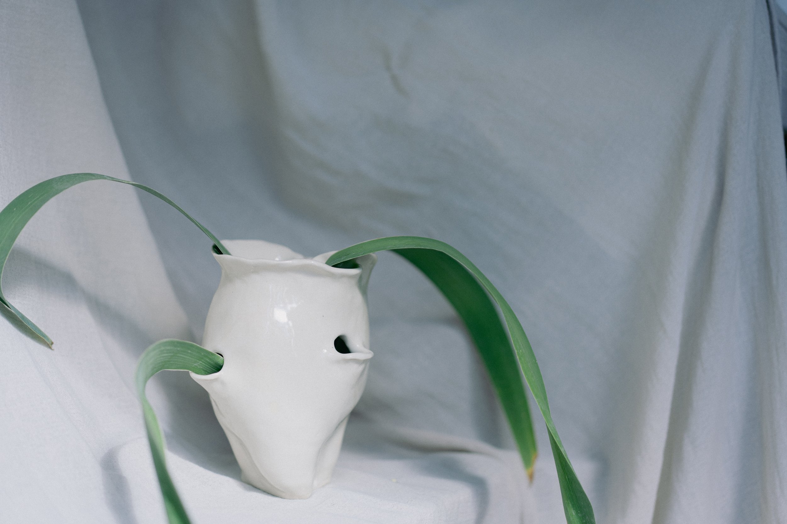 stoneware, clear glaze, 8x5x5 in