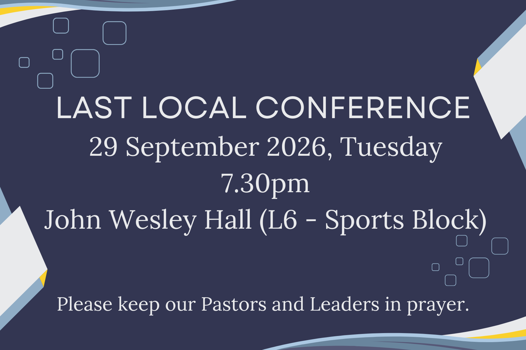 Last Local Conference for 2025/2026