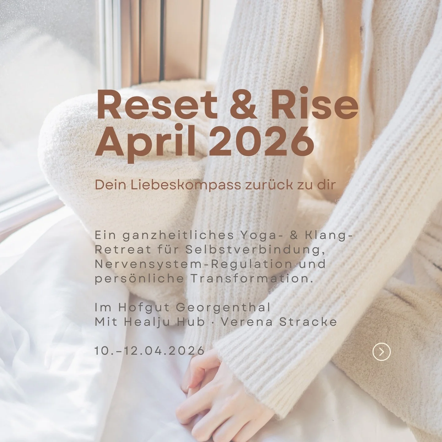Vielleicht merkst du gerade, wie dein Alltag hektischer wird, du st&auml;ndig im Doing bist und dir eine Pause vom Funktionieren w&uuml;nschst&hellip; 🌿✨

Von 10.&ndash;12. April 2026 lade ich dich ins Hofgut Georgenthal in Hessen (nahe Frankfurt &a