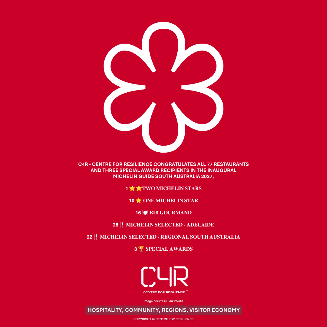 Congratulations to South Australia’s Inaugural Michelin Guide Restaurants and Award Recipients
