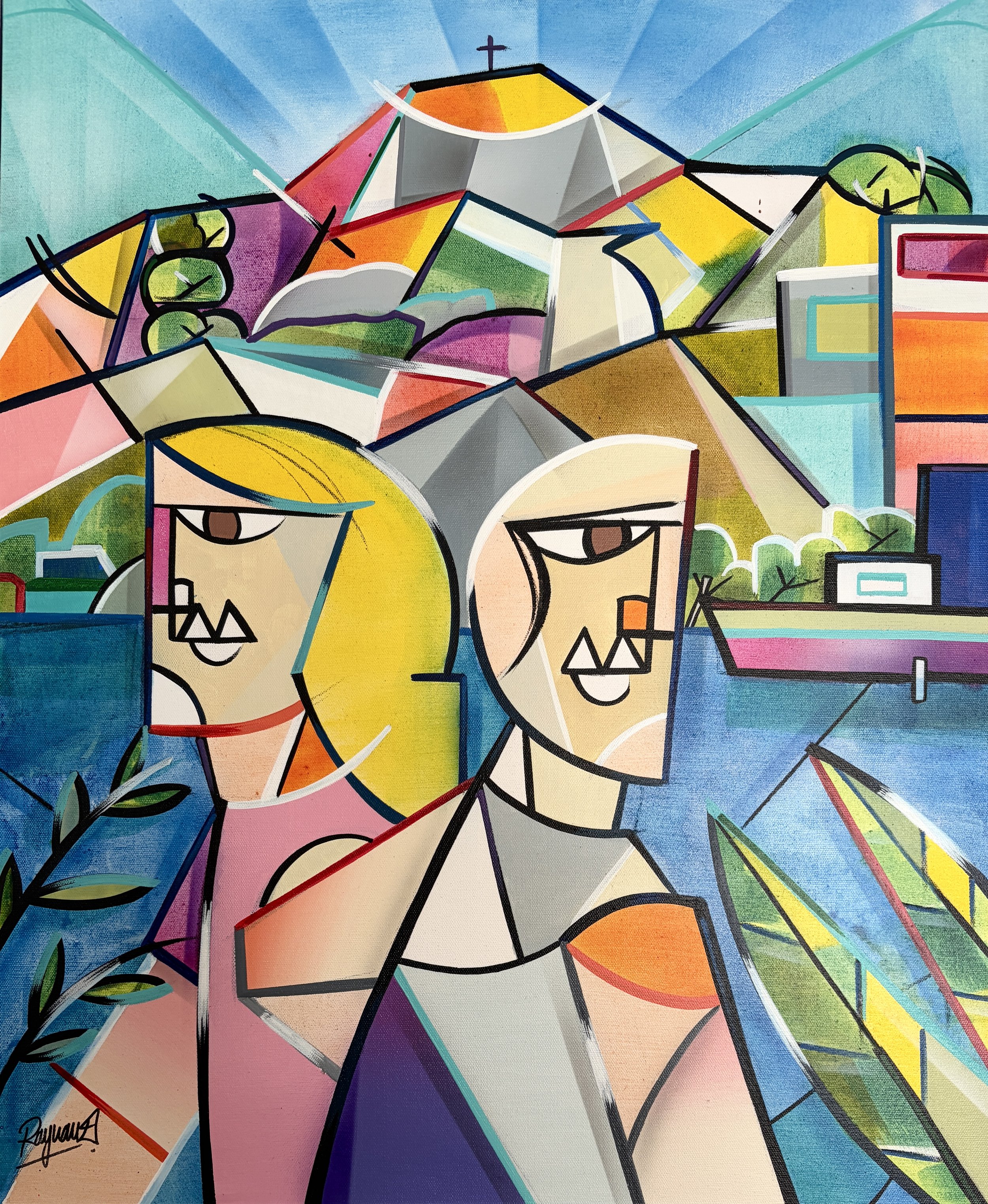 "Au bout du monde"
50x70x 4 cm
Technique mixte sur toile. Disponible
