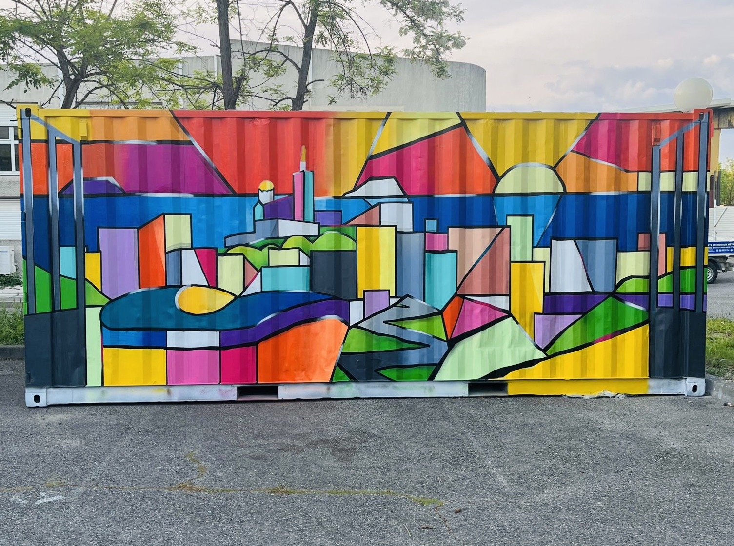 Peinture sur container pour la société NFCA