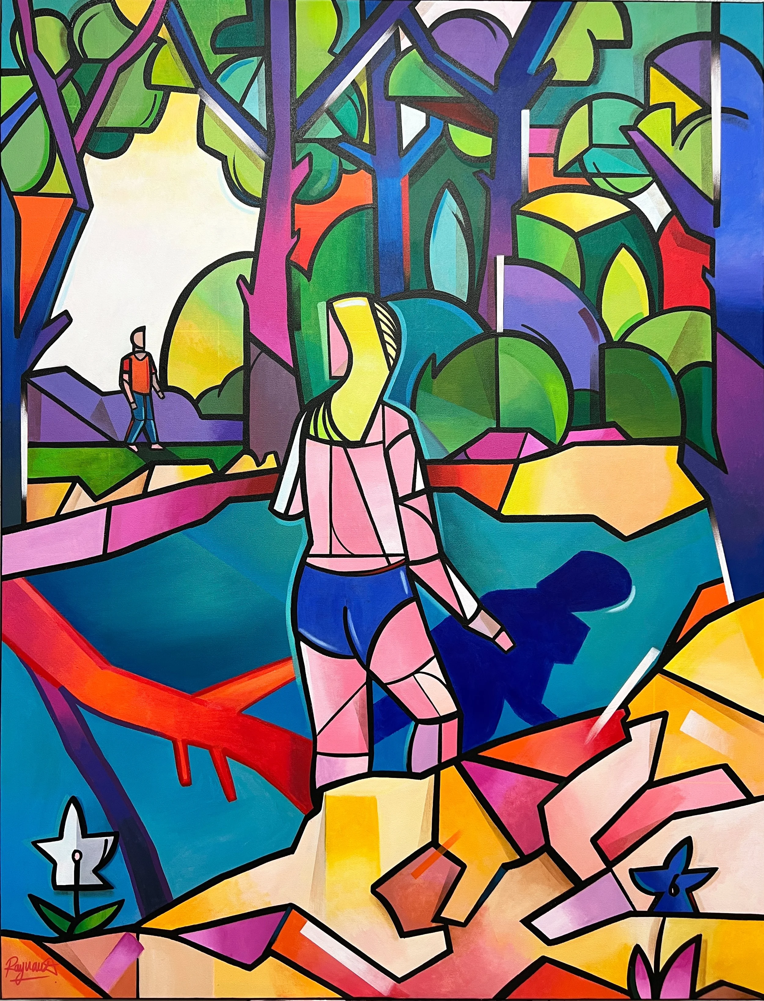 "Vers l'inconnu"
116x89 cm
Technique mixte sur toile