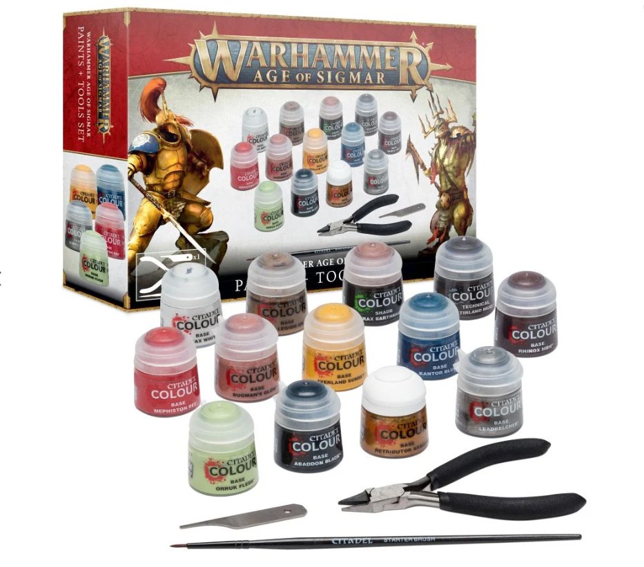 Warhammer Age of Sigmar: Paint + Tools Set