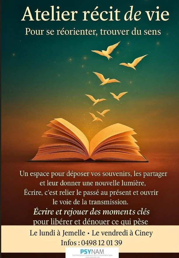 Journées d'Atelier récit de vie pour se réorienter, trouver du sens (PsyNam)