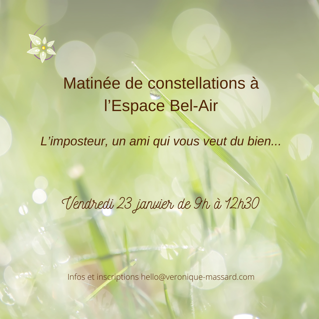Matinée de Constellations  systémiques et familiales, Thème : L'imposteur, un ami qui vous veut du bien….