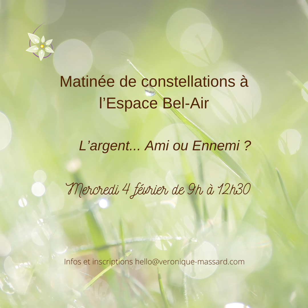 Matinée de Constellations  systémiques et familiales, Thème : L'argent, ami ou ennemi ?