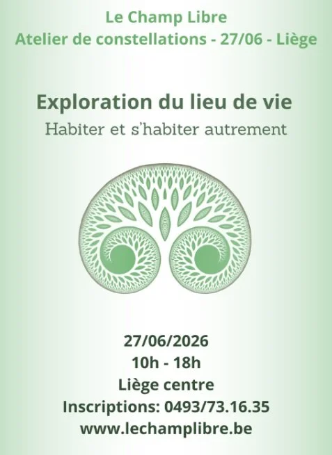 Après-midi de constellations familiales en groupe. Thème : exploration du lieu de vie : habiter et s’habiter autrement