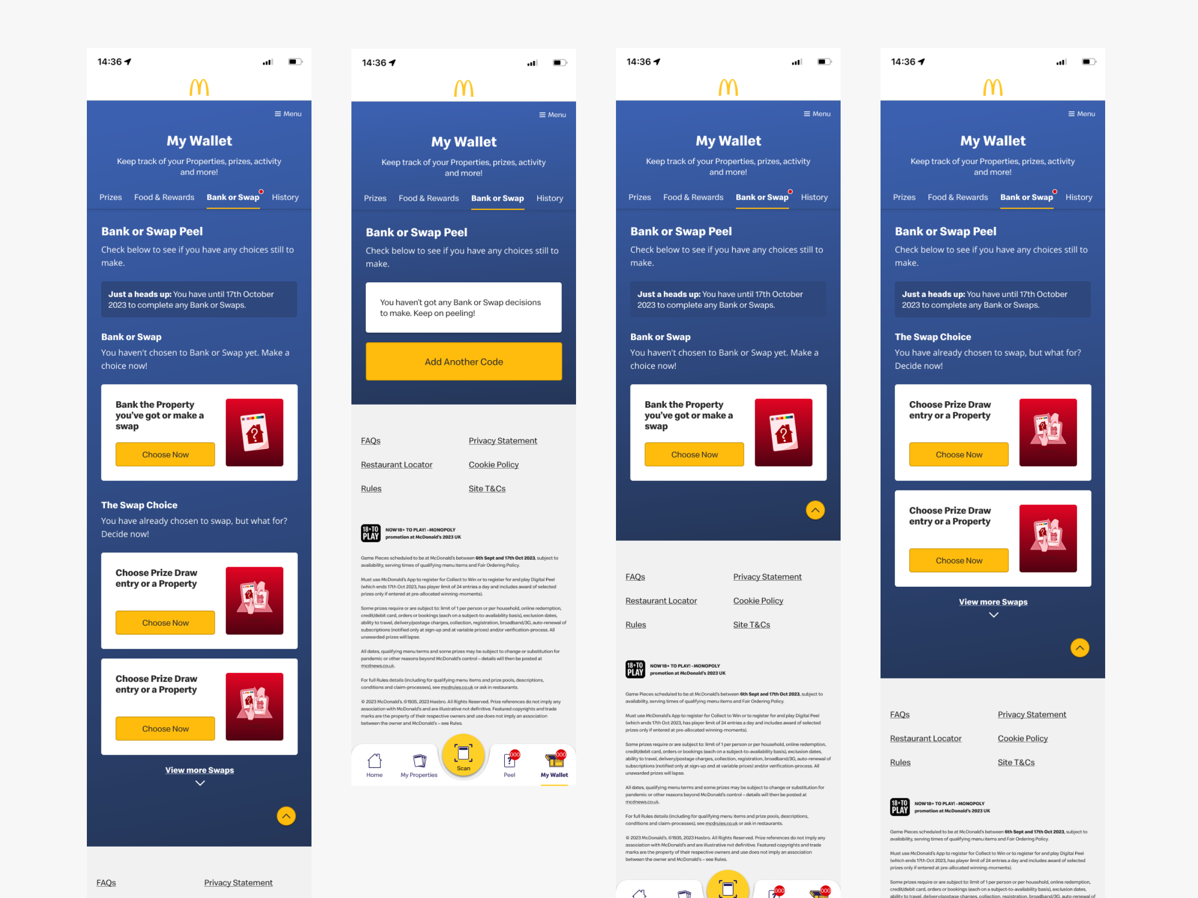 UI Design for the 'My Wallet' section