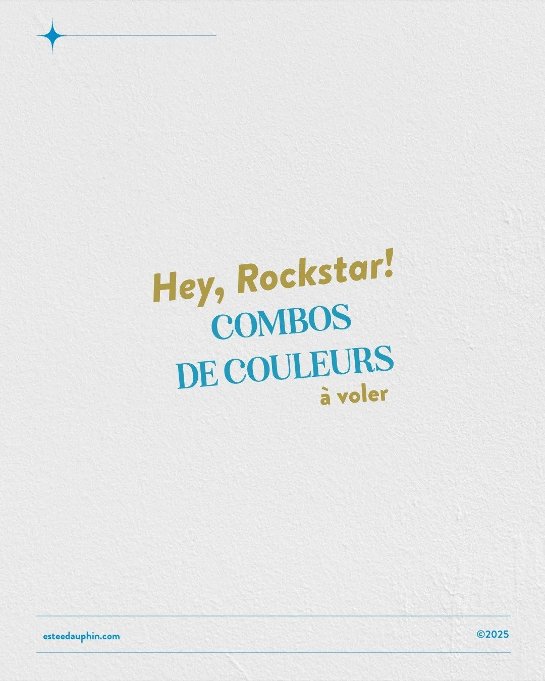 J'te donne 3 combos de couleurs &agrave; voler pour tes projets. 
Pas besoin d'demander la permission, c'est d&eacute;j&agrave; fait. 😉

Des fois, c'est pas l'inspiration qui manque, c'est juste de trouver deux couleurs qui vont bien ensemble, sans 