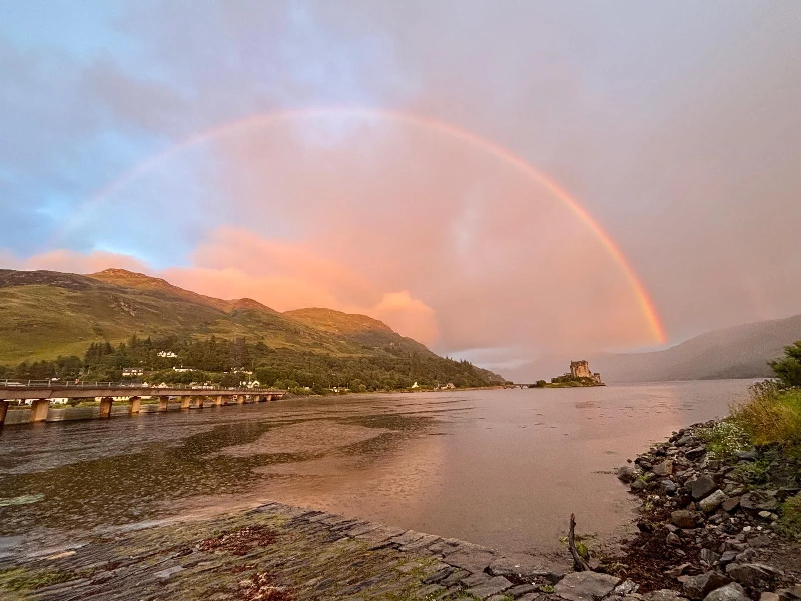 'Rainbow Over Eilean Donan Castle, Dornie, Kyle of Lochalsh' by Cara Barber