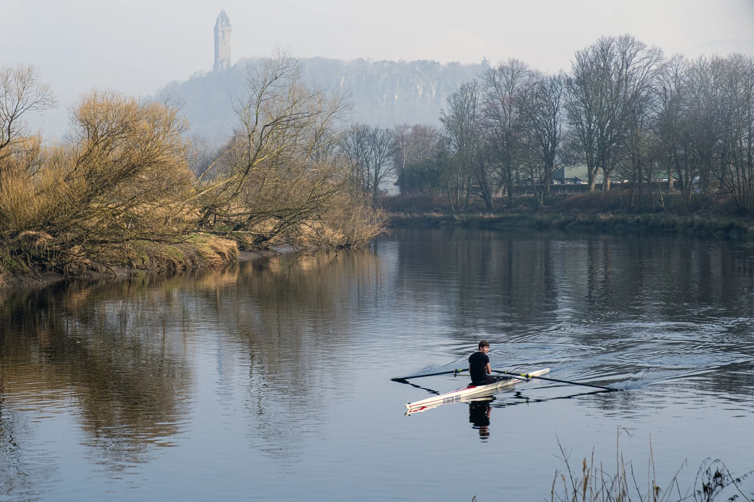 Changing Face of Stirling reflected on Forth - John Patton