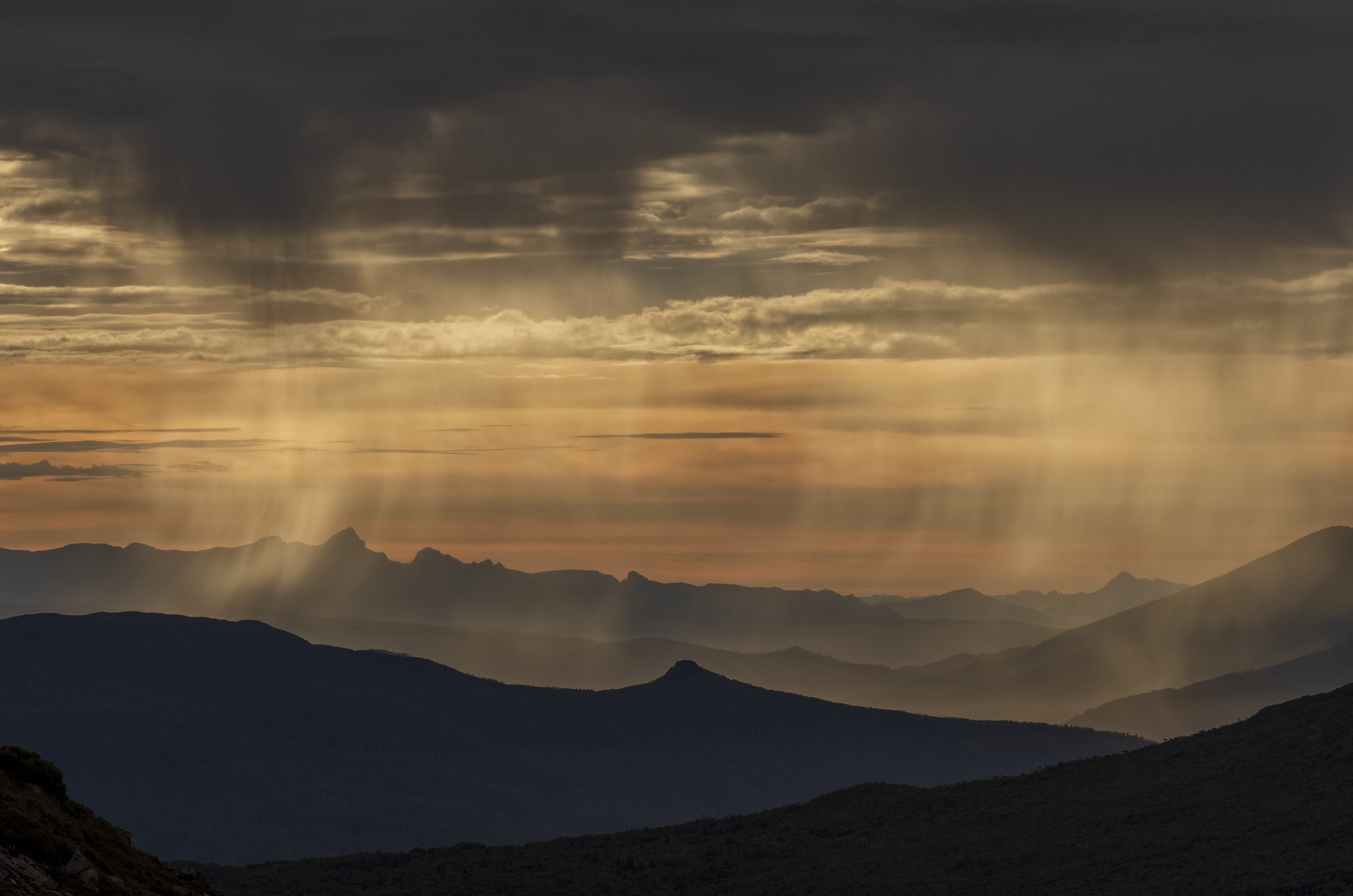 “Winter Solstice Squalls in the Southern Ranges” - Brett Meikle