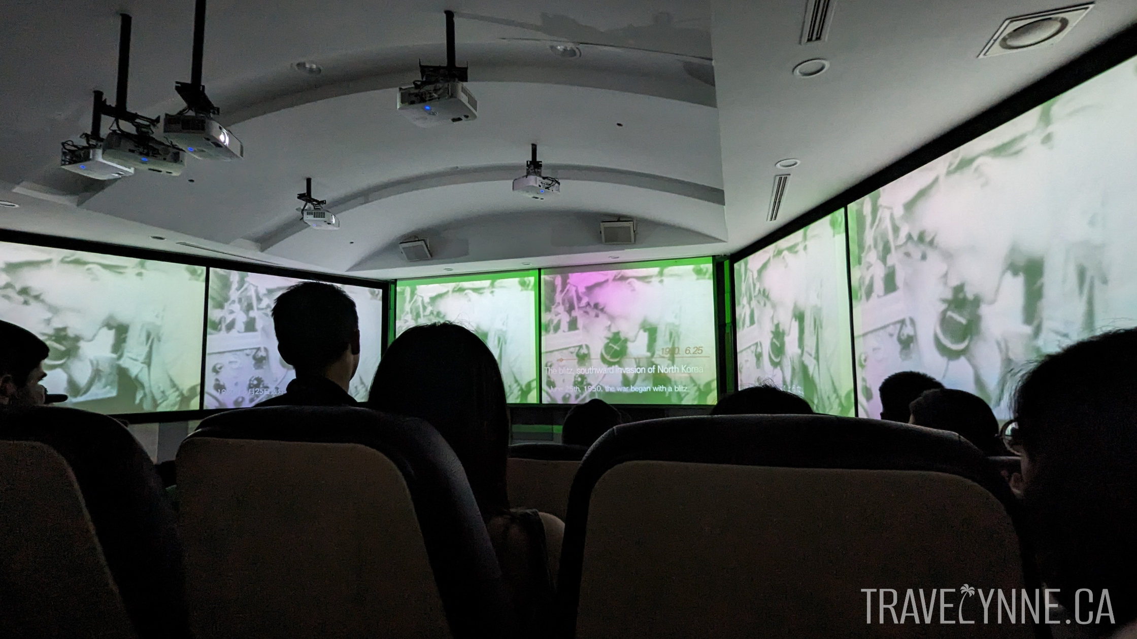 Before going into the third infiltration tunnel, visitors gather in a small theatre to watch a short video about the history of the DMZ.