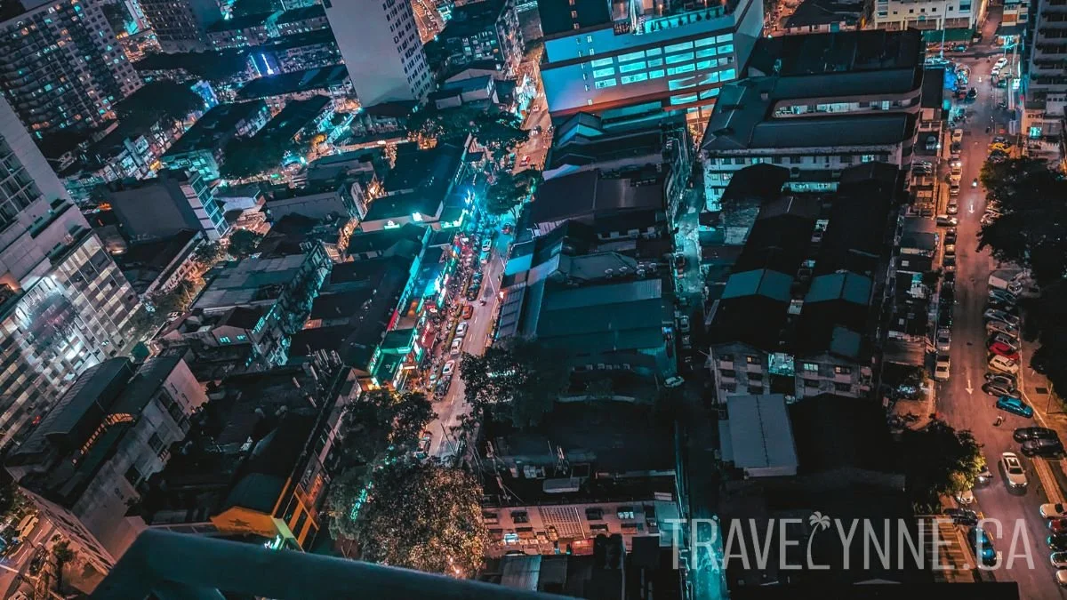 Changkat, seen from above, is Kuala Lumpur's infamously rowdy bar street, located in the bustling heart of Bukit Bintang.
