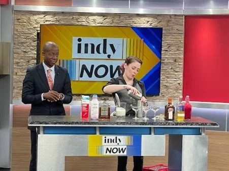 the nervous few minutes before filming starts on the morning news