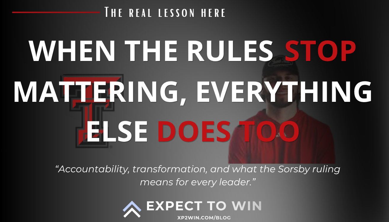 When the Rules Stop Mattering, Everything Else Does Too